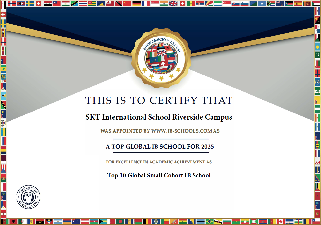 SKT Top 10 Global IB School Certificate 2025 by ib-schools.com