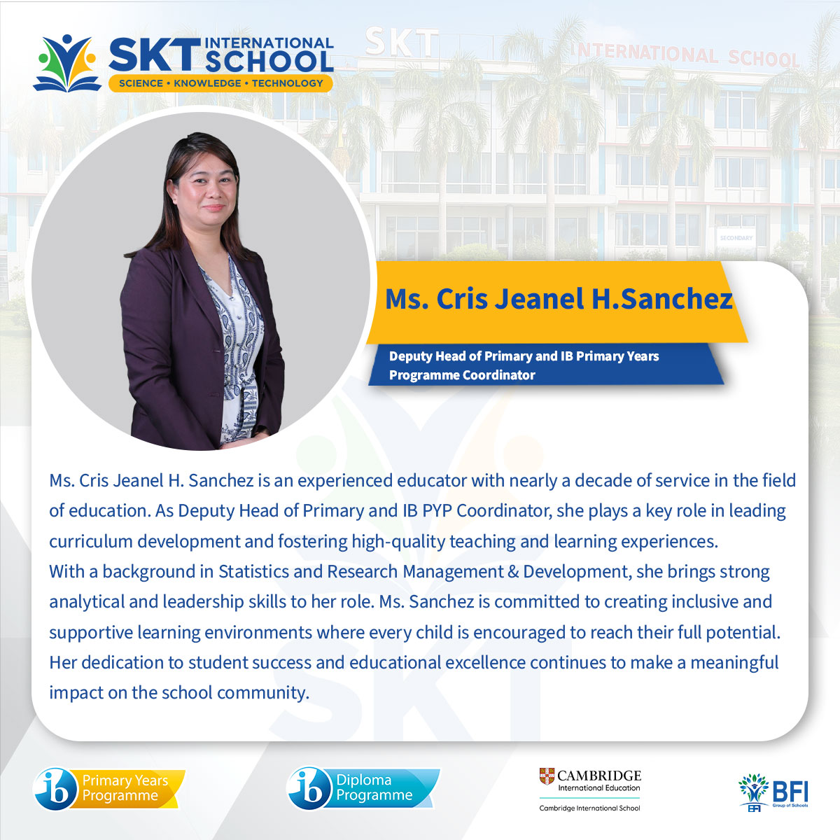 Ms. Chris Jeanel Sanchez